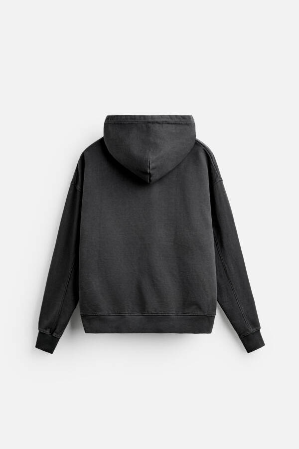 YIKANMIŞ BOXY FIT SWEATSHIRT-Siyah - 7