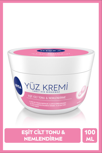 Yuz Kremi 100 Ml, Tengni Bir Xil qilish, 24 Soat Namlantirish, Terini Parvarish Qilish, SPF15 - 15