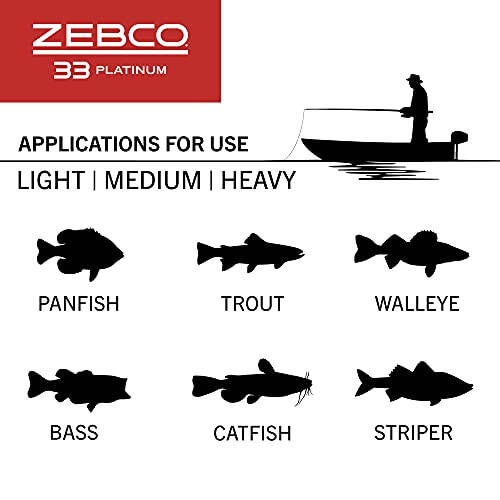 Zebco 33 Platinum Spincast Reel, 5 Ball Bearings (4 + Clutch), Instant Anti-Reverse with a Smooth Dial-Adjustable Drag, Powerful All-Metal Gears and Spooled with 10-Pound Cajun Line - 5