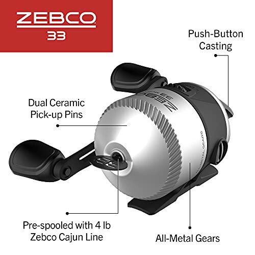 Zebco Spincast Fishing Reel - 4