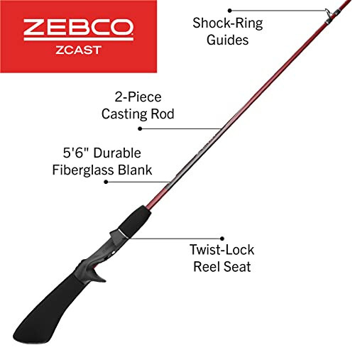 Zebco Z-CAST Casting or Spincast Rod - 2