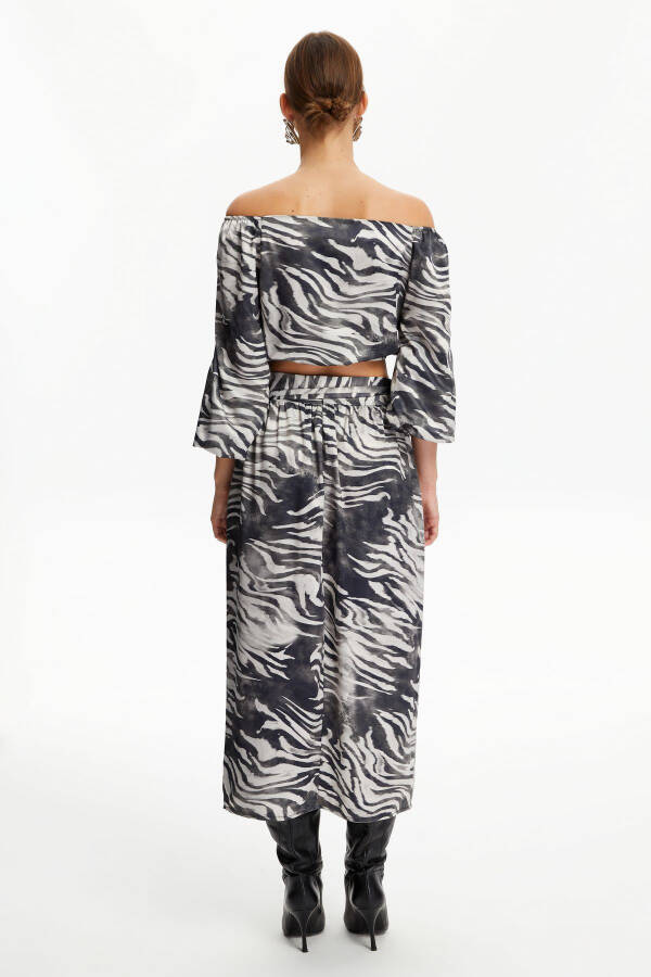 Zebra print midi skirt - 8