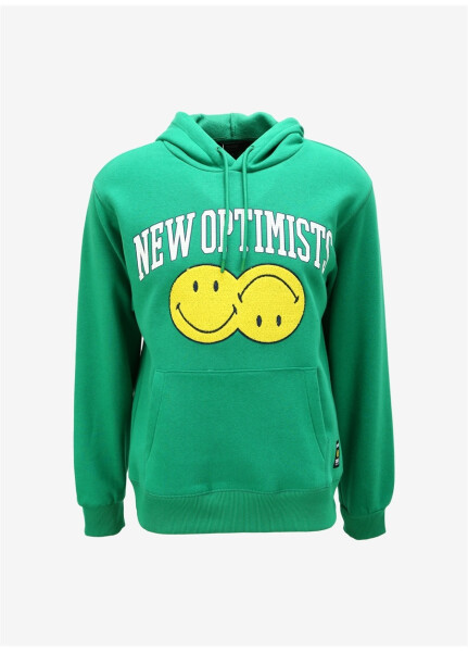 Зеленый мужской свитшот с капюшоном синий M0S10058-71704_NEW OPTIMISTS HOODIE - 2