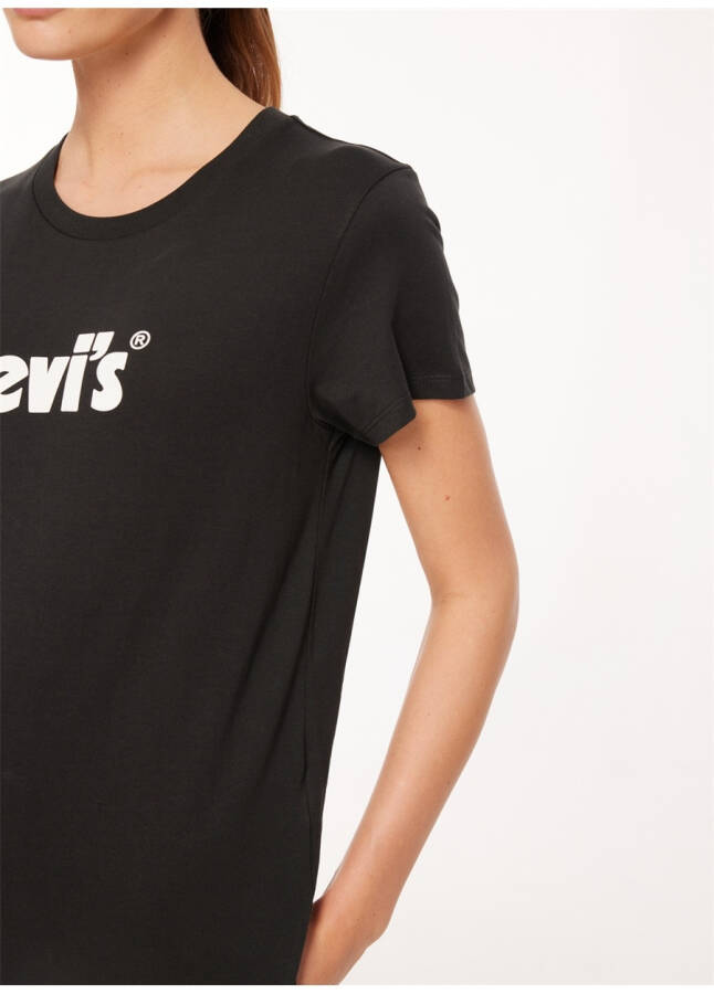 Женская футболка Levi's с круглым вырезом и принтом черного цвета A2086-0103 LSE THE PERFECT TEE LSE - 9