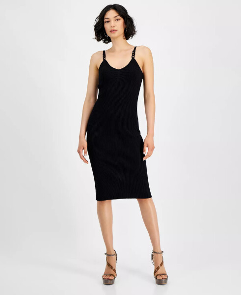 Женское платье без рукавов Gina Ribbed Dress Jet Black A996 - 1