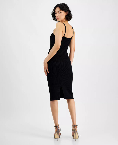 Женское платье без рукавов Gina Ribbed Dress Jet Black A996 - 2