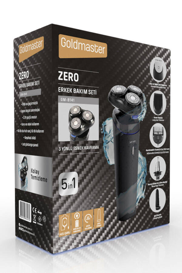 Zero Charging Stand Playable Head Wet Dry 5 In 1 Men's Grooming Set Gm8141 - 28