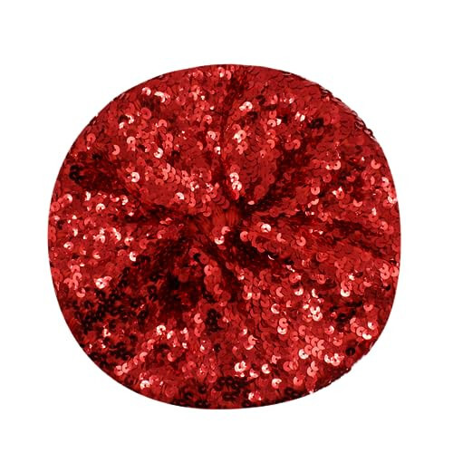 ZGMYC Shiny Sequin Beret Hat for Women Girls Fashion Beanie Cap Costume Accessories for Festival Party Dance - 6