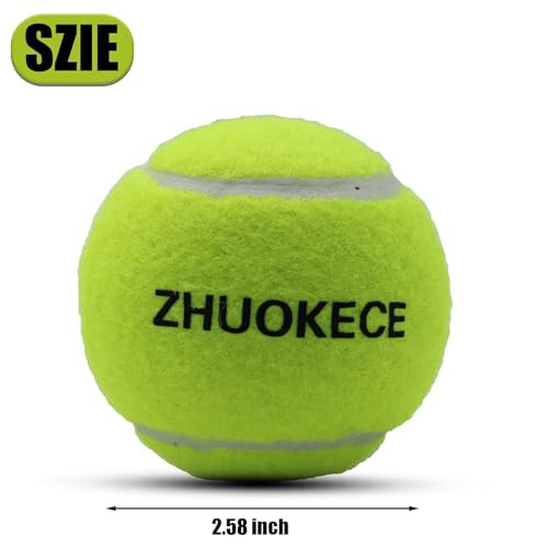 ZHUOKECE Tenis Topları, 18'li Paket Antrenman Tenis Topları Pratik Topları Ağ Çanta ile Kolay Taşıma İçin, Evcil Köpek Oynama Topları, Başlangıç ​​Eğitim Topu İçin Uygun - 4