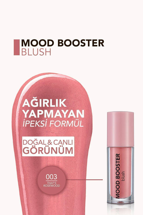 Жидкая румяна с интенсивной пигментацией (РОЗОВОЕ ДЕРЕВО) - Mood Booster Lbl. - 003 Thats Rosewood - 8682536043724 - 10