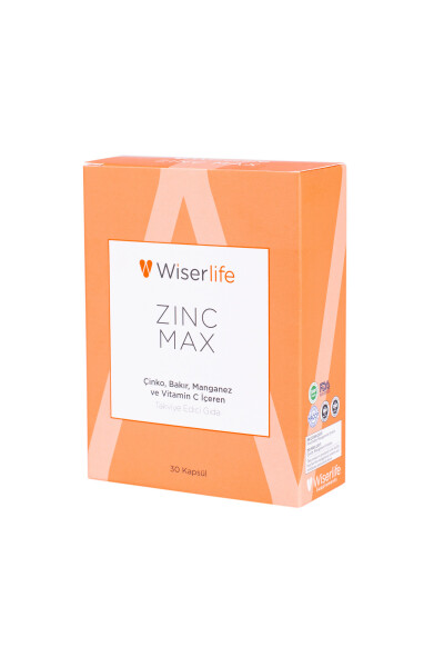 Zincmax Çinko, Bakır, Manganez Ve Vitamin C Içeren Takviye Edici Gıda 30 Kapsül - 3