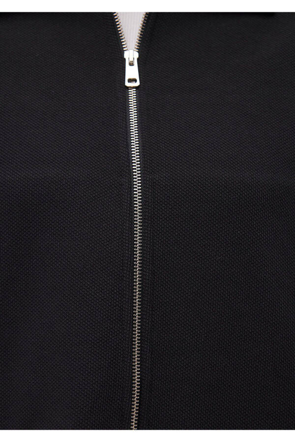 Zippered Black Sweatshirt 1S10154-900 - 24