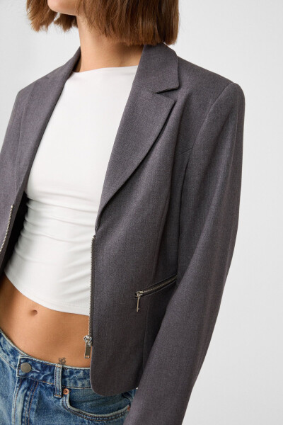 Zippered Blazer - 4