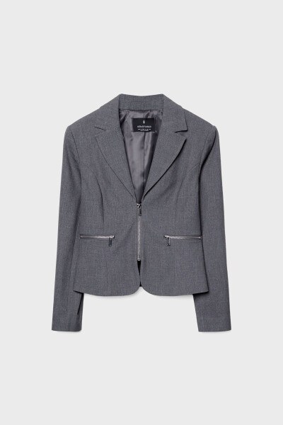 Zippered Blazer - 5