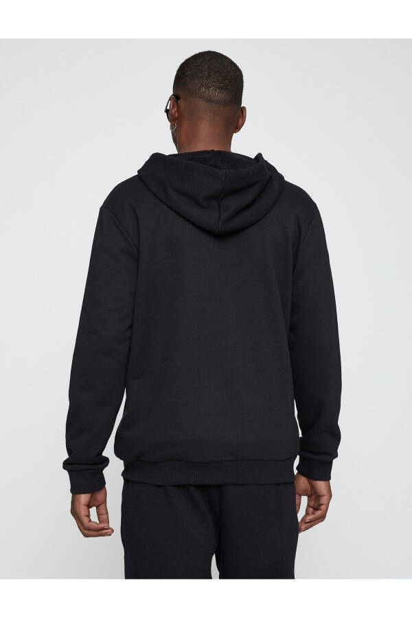 Zippered Hooded Sweatshirt - 4