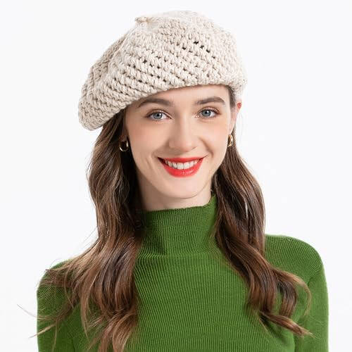 ZLYC Women Wool French Beret Hat for Women Winter Knitted Berets Artist Cap - 3