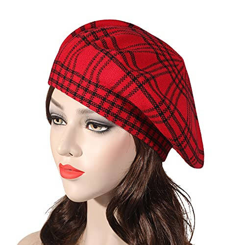 ZLYC Womens French Beret Hat Reversible Knitted Thickened Warm Cap for Ladies Girls - 2